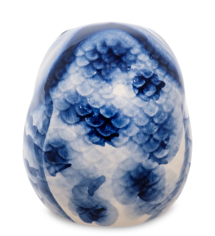 Фигурка Сова Софья Голубая гжель ГЛ-375, фотография со спины