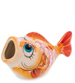 Подставка для зубочисток Рыба Цветная гжель