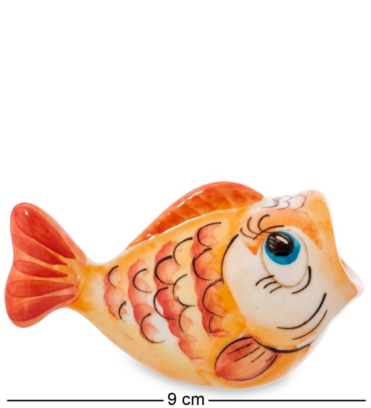 Подставка для зубочисток Рыба Цветная гжель ГЛ-599, фотография сбоку