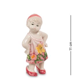 Статуэтка из фарфора Девочка в розовом Сарафане с цветами