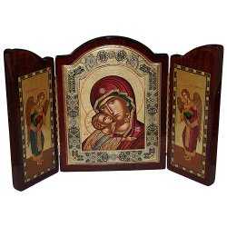 Икона - складень Владимирская икона Божией Матери