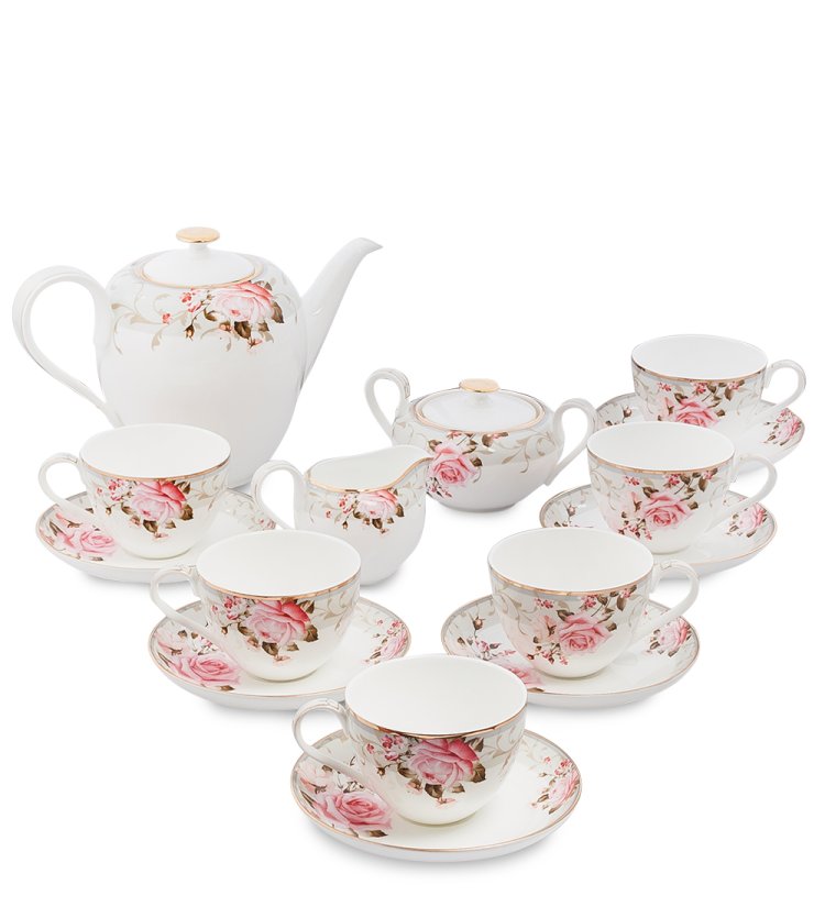Чайный сервиз на 6 персон из фарфора Монте-Роза Pavone JK-202