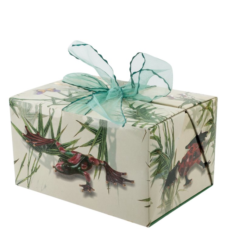 Фигурка из фарфора Экзотическая Лягушка Pavone JP-08/22, упаковка