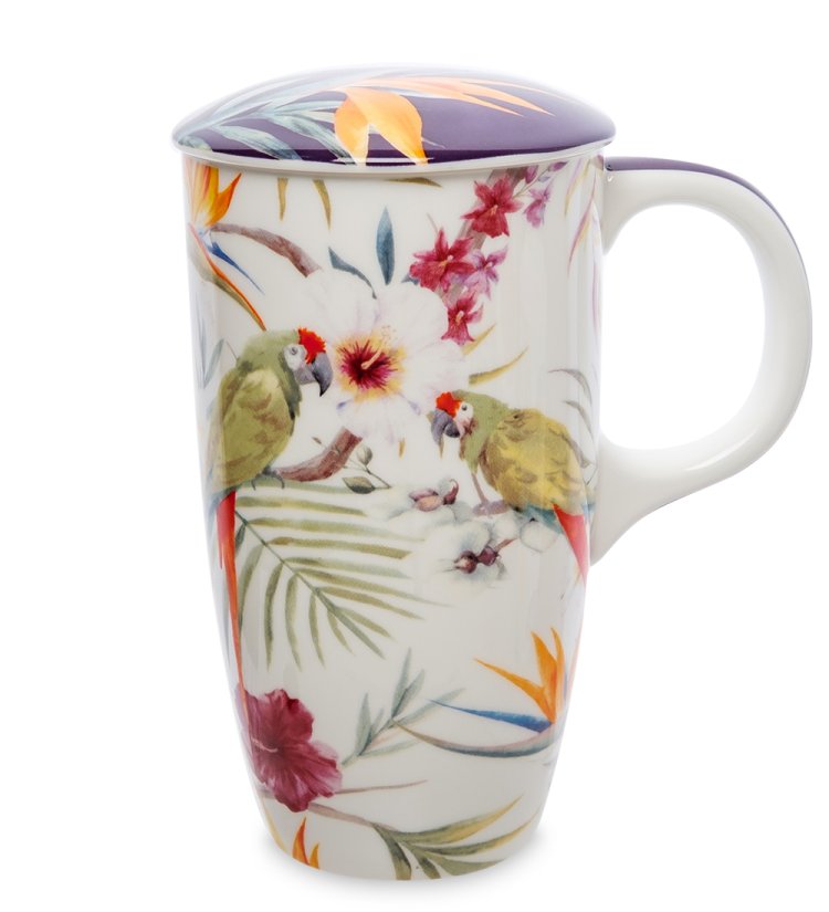 Кружка из фарфора Тропический Пейзаж Pavone JK-284