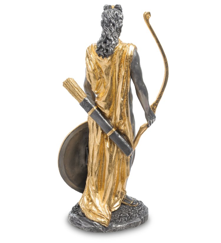 Статуэтка Аполлон с золотым щитом Veronese WS-637, оборотная сторона