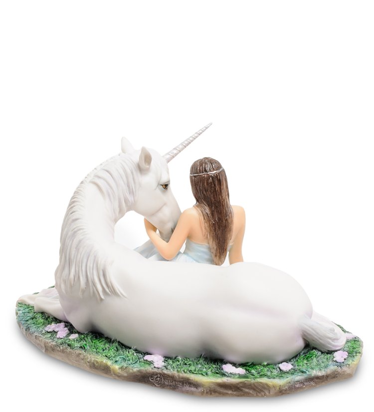 Статуэтка Девушка и Единорог - Чистое сердце Veronese WS-265, оборотная сторона