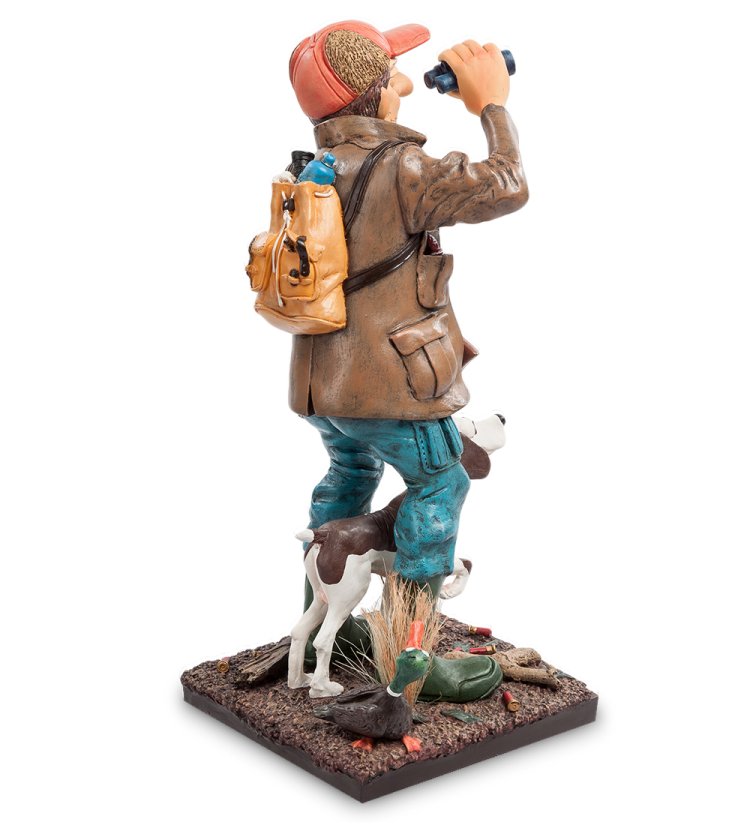 Статуэтка Охотник с собакой - The Hunter Forchino FO-85535, оборотная сторона
