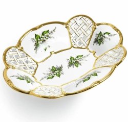 Блюдо из керамики коллекция Ландыши