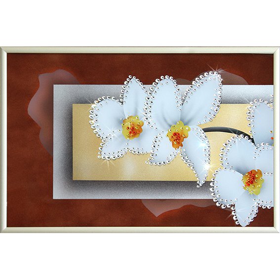 Картина Композиция Нарциссы c кристаллами Swarovski