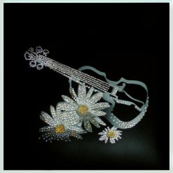 Картина Скрипка c кристаллами Swarovski