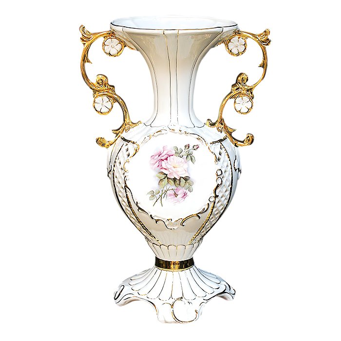 Ваза для цветов с двумя ручками Милые Розы Ceramiche Ferraro BR 100/01