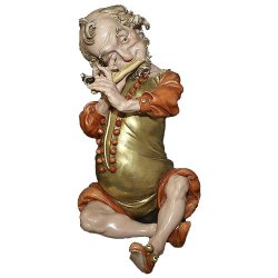 Статуэтка из фарфора Гном играет на дудке