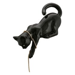 Статуэтка Кошка Черная спрыгивающая