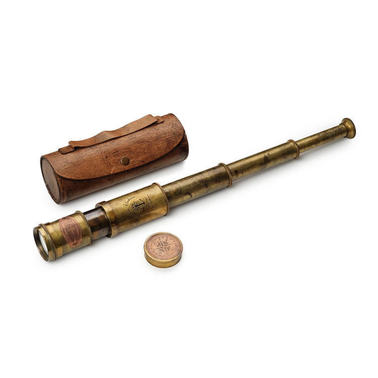 Подзорная труба в футляре Scout, разборный вид сверху