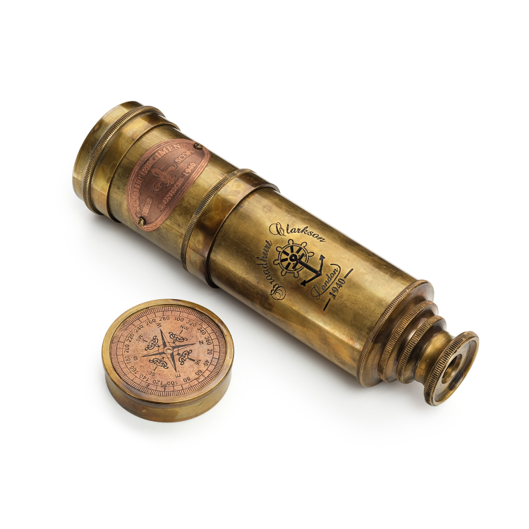 Подзорная труба в футляре Scout, сборный вид со стороны