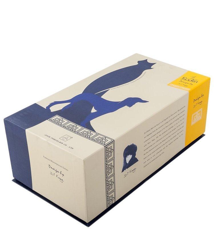 Статуэтка из фарфора Дама с пуделем Pavone JP-38/12, упаковка