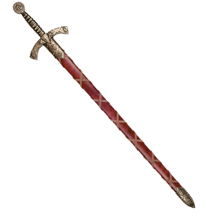 Макет Меча Тамплиера в ножнах 12 века, красный Denix 4163-L
