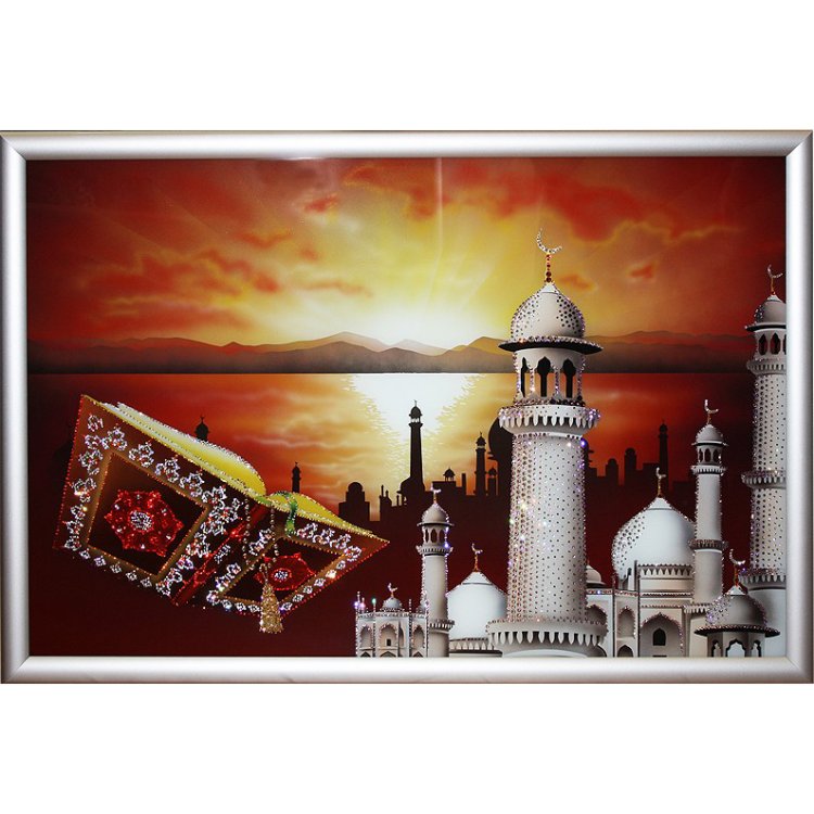 Картина Утренняя молитва c кристаллами Swarovski