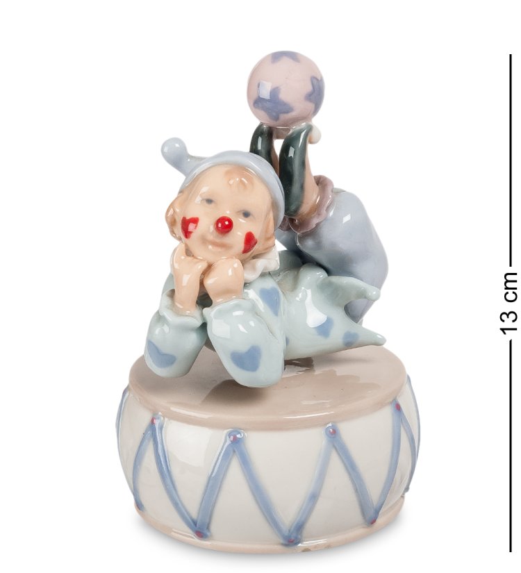 Музыкальная Статуэтка из фарфора клоун с мячиком Pavone CMS-23/ 8