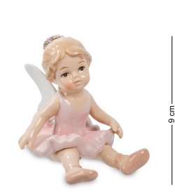 Статуэтка из фарфора Ангелочек Балерина в розовом