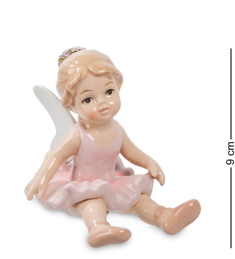 Статуэтка из фарфора Ангелочек Балерина в розовом Pavone JP-91/11