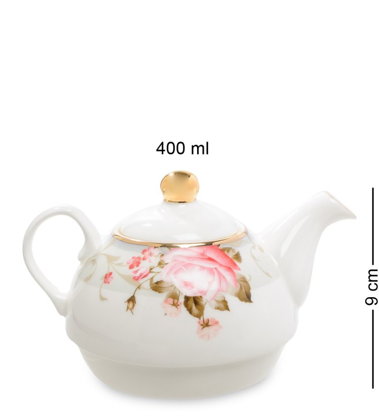 Чайная пара с чайником из фарфора Монте-Роза Pavone JK-204, фотография чайника