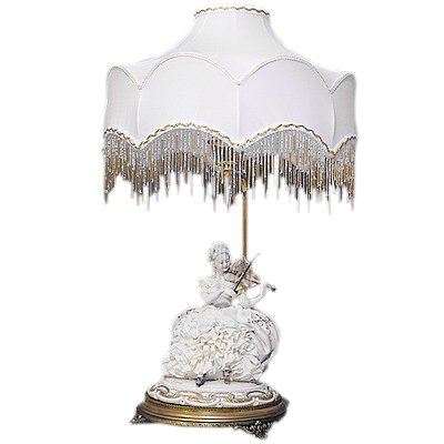 Настольная Лампа из фарфора Дама со скрипкой