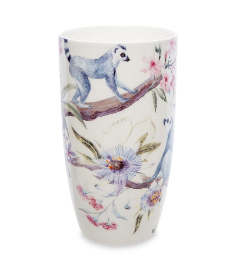 Кружка из фарфора Лемур в Тропиках Pavone JK-285, вид профиль