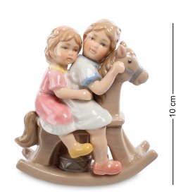 Статуэтка из керамики Две Девочки на лошадке