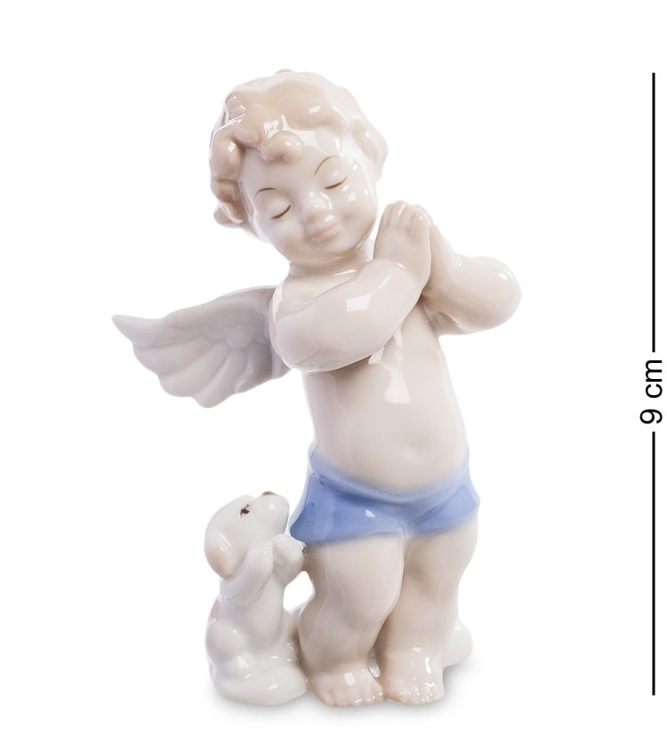 Фигурка из фарфора Мальчика Ангела Неразлучные друзья Pavone JP-35/12