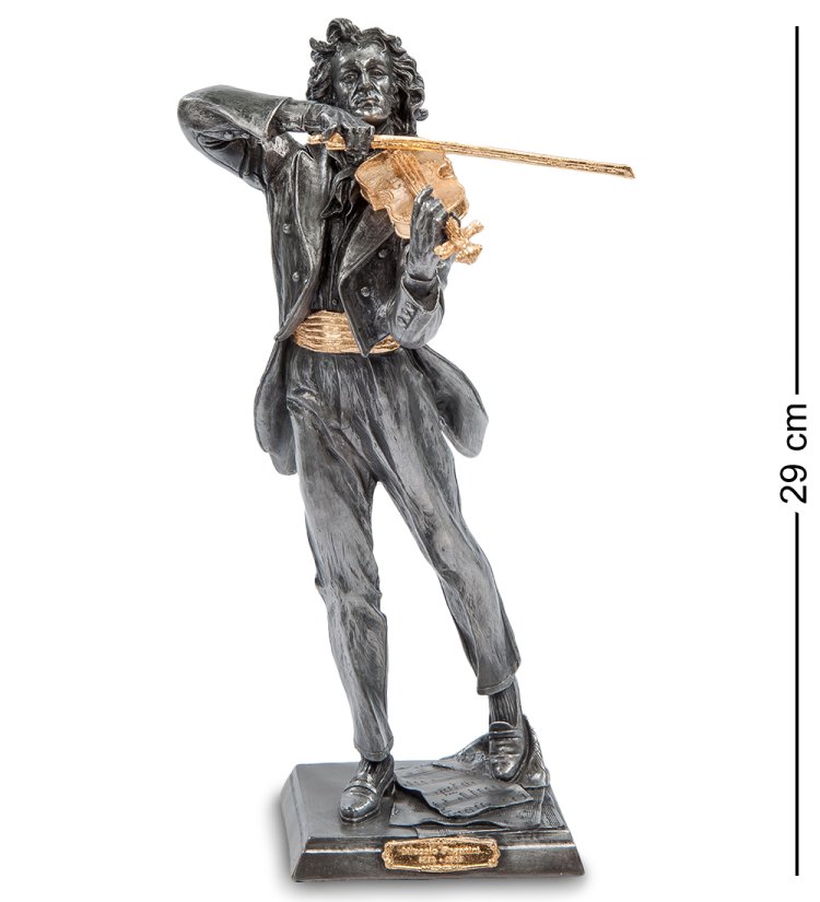 Статуэтка Паганини с золотой скрипкой Veronese WS-52