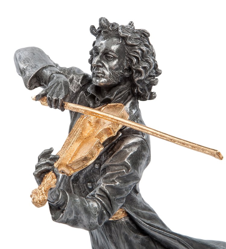 Статуэтка Паганини с золотой скрипкой Veronese WS-52, портретный вид