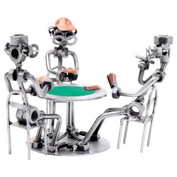 Игроки в покер - Фигурка из металла