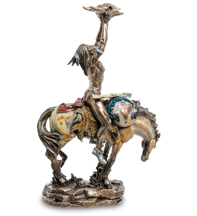 Статуэтка Индеец с трофеем Veronese WS-493, оборотная сторона