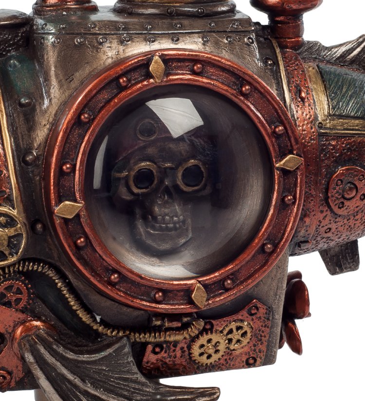 Статуэтка в стиле Стимпанк Рыба Veronese WS-191, увеличенный вид деталей