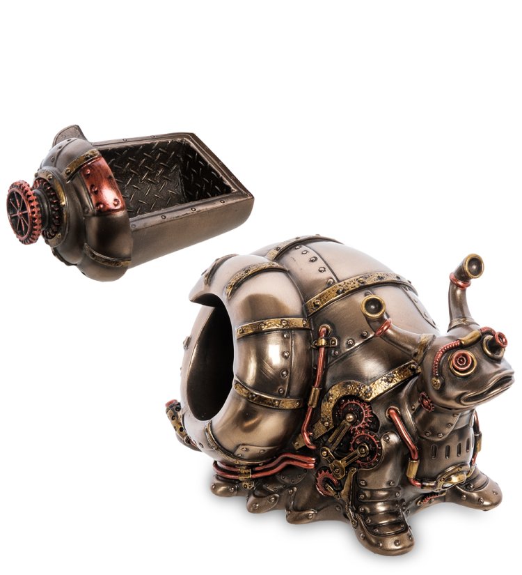 Статуэтка-шкатулка в стиле Стимпанк Улитка Veronese WS-1060, разборный вид