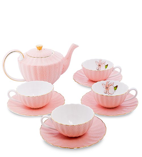 Чайный набор из фарфора на 4 персоны Согно Росса Pavone AS-32