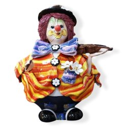 Копилка из фарфора Клоун со скрипкой