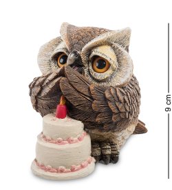 Фигурка Сова с праздничным тортом