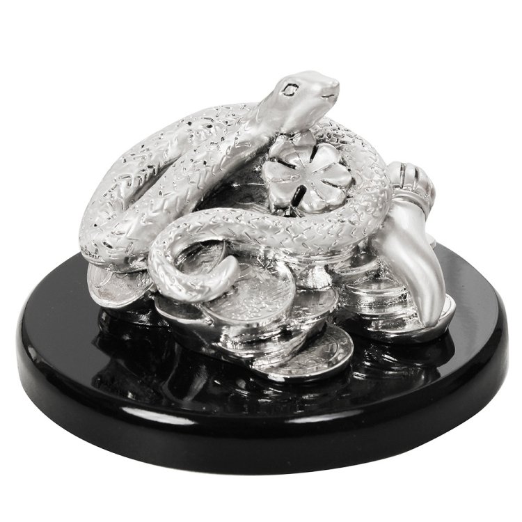 Статуэтка Змея посеребрение матовое