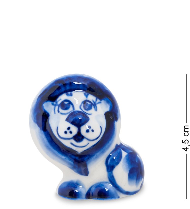 Фигурка Львенок Голубая гжель ГЛ-218 
