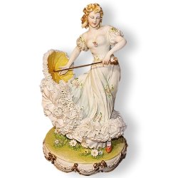 Статуэтка из фарфора Дама с зонтиком