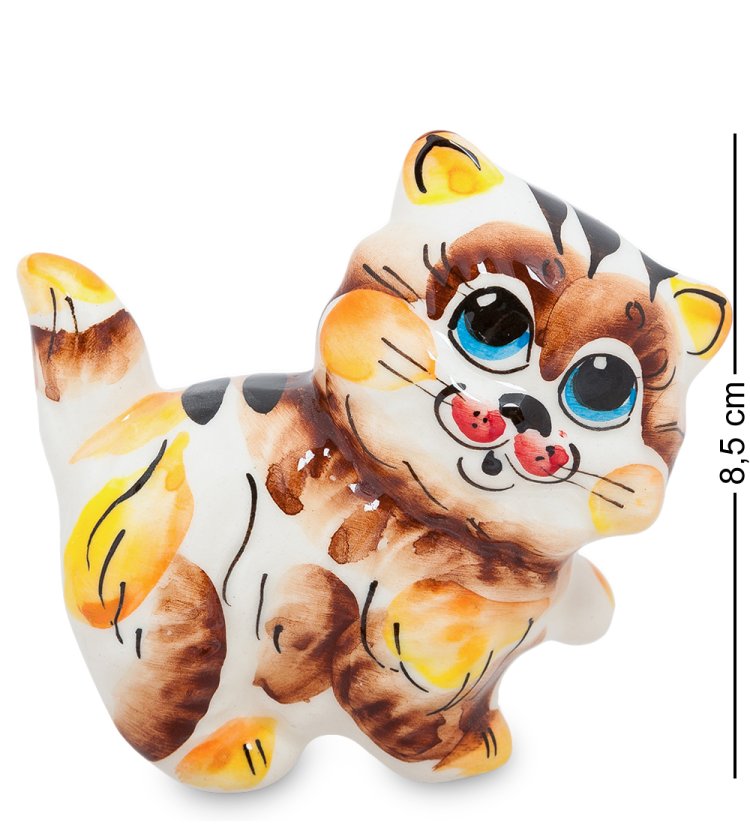 Статуэтка Пушистый котик Цветная гжель ГЛ-192 