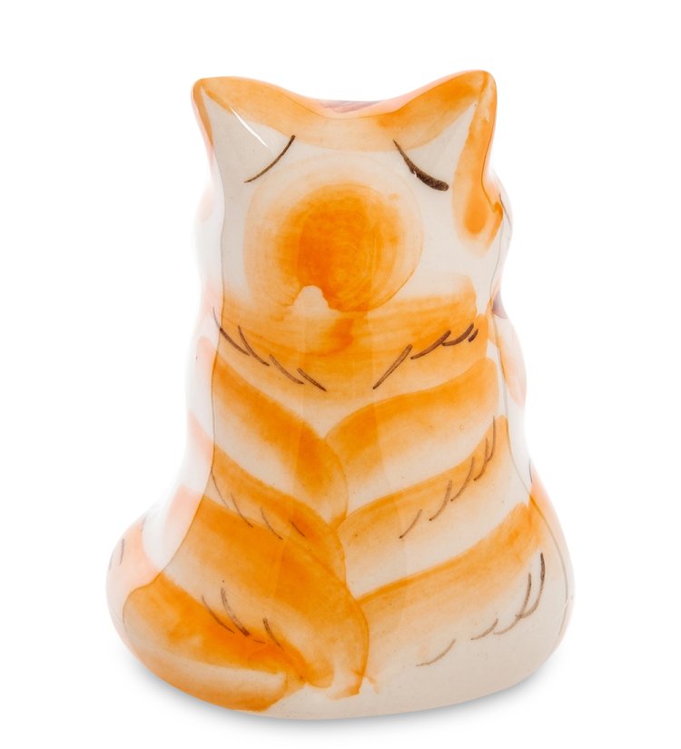 Статуэтка Лиса Цветная гжель ГЛ-603, фотография со спины