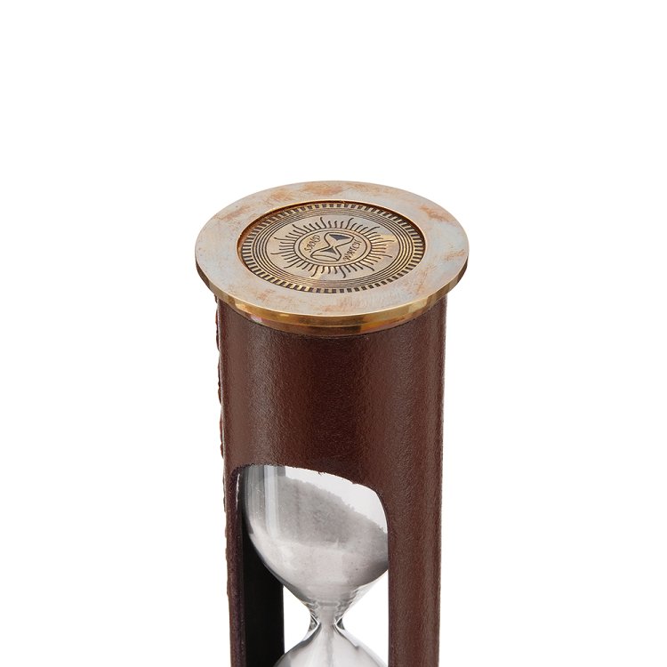 Песочные часы обтянутые кожей на 2 минуты, фото 4