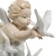 Статуэтка из фарфора Амурчик с птицами в облаках Pavone JP-21/ 7, фотография лица ангела