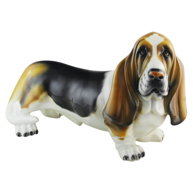 Статуэтка собаки из керамики Бассет в натуральную величину Boxer CB-341