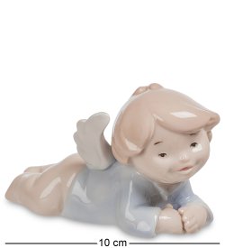Статуэтка из фарфора Мальчик Ангелочек на животике