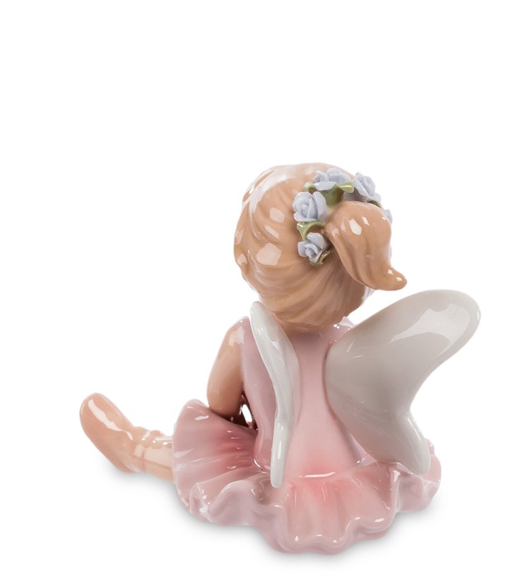 Статуэтка из фарфора Ангелочек Балерина сидит Pavone JP-19/14, фотография со спины