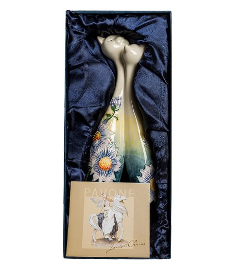 Ваза для цветов из фарфора Пара Кошек - Цветочный Закат Pavone JP-98/30, упаковочный вид